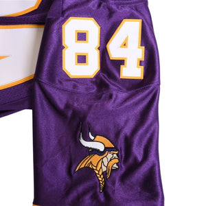 新品同様 Mitchell&Ness ミッチェルアンドネス フットボールジャージ NFL ミネソタ 1998 背番号84 パープル ホワイト イエロー Sサイズ 中古 4a002280