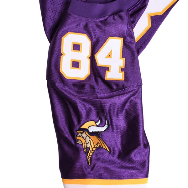 新品同様 Mitchell&Ness ミッチェルアンドネス フットボールジャージ NFL ミネソタ 1998 背番号84 パープル ホワイト イエロー Sサイズ 中古 4a002280