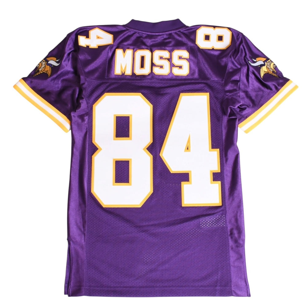 新品同様 Mitchell&Ness ミッチェルアンドネス フットボールジャージ NFL ミネソタ 1998 背番号84 パープル ホワイト イエロー Sサイズ 中古 4a002280