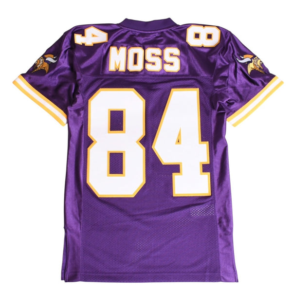 新品同様 Mitchell&Ness ミッチェルアンドネス フットボールジャージ NFL ミネソタ 1998 背番号84 パープル ホワイト イエロー Sサイズ 中古 4a002280
