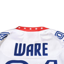 画像をギャラリービューアに読み込む, 新品同様 Mitchell&amp;Ness ミッチェルアンドネス NFL デマーカスウェア オーセンティックジャージ 2009年プロボウル オールスターゲーム 背番号94 ブルー ホワイト レッド Lサイズ 中古 4a002262