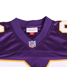 画像をギャラリービューアに読み込む, 新品同様 Mitchell&amp;Ness ミッチェルアンドネス フットボールジャージ NFL ミネソタ バイキングス ランディ モス 1998 背番号84 パープル ホワイト イエロー Sサイズ 中古 4a002280