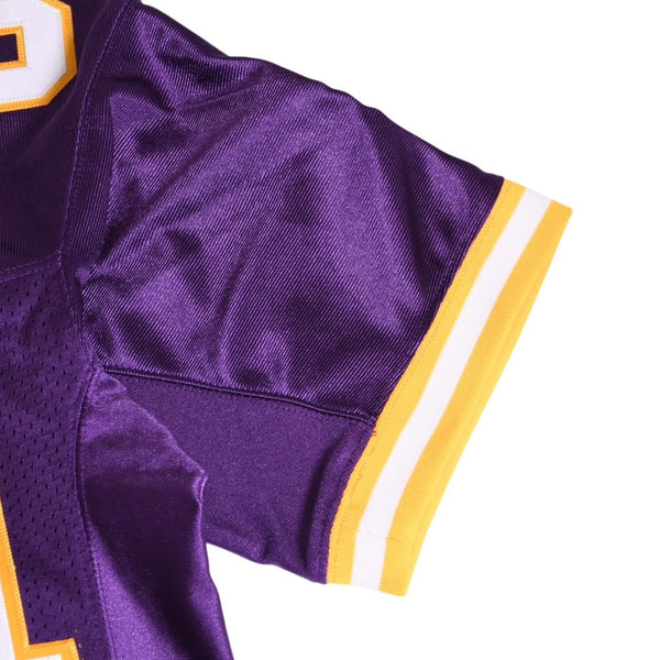 新品同様 Mitchell&Ness ミッチェルアンドネス フットボールジャージ NFL ミネソタ 1998 背番号84 パープル ホワイト イエロー Sサイズ 中古 4a002280
