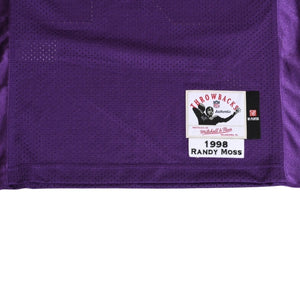 新品同様 Mitchell&Ness ミッチェルアンドネス フットボールジャージ NFL ミネソタ 1998 背番号84 パープル ホワイト イエロー Sサイズ 中古 4a002280