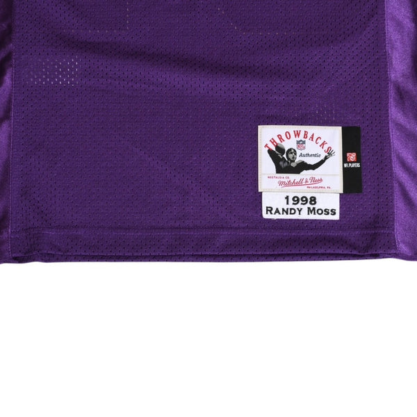 新品同様 Mitchell&Ness ミッチェルアンドネス フットボールジャージ NFL ミネソタ 1998 背番号84 パープル ホワイト イエロー Sサイズ 中古 4a002280