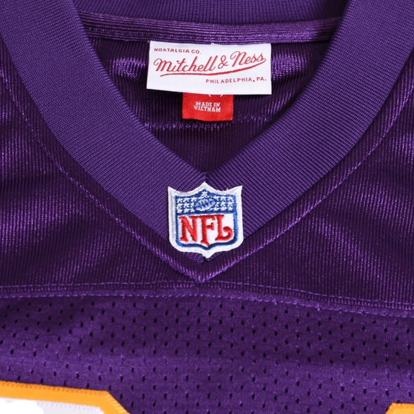新品同様 Mitchell&Ness ミッチェルアンドネス フットボールジャージ NFL ミネソタ 1998 背番号84 パープル ホワイト イエロー Sサイズ 中古 4a002280