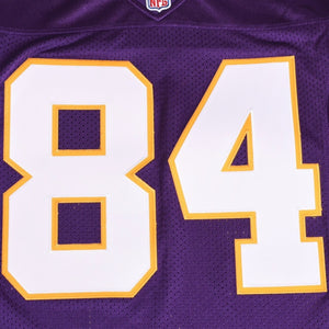 新品同様 Mitchell&Ness ミッチェルアンドネス フットボールジャージ NFL ミネソタ 1998 背番号84 パープル ホワイト イエロー Sサイズ 中古 4a002280