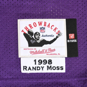 新品同様 Mitchell&Ness ミッチェルアンドネス フットボールジャージ NFL ミネソタ 1998 背番号84 パープル ホワイト イエロー Sサイズ 中古 4a002280