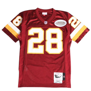 新品同様品 Mitchell&Ness ミッチェルアンドネス NFLワシントンレッドスキンズ ダレルグリーン 1997復刻オーセンティックユニフォーム サイズS ワインレッド 中古 4a002283