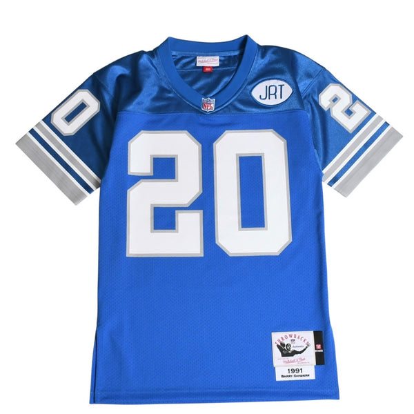Like new Mitchell&Ness Mitchell &amp; Ness NFL Detroit Lions Barry Sanders 1991 Uniform, Size S, Blue &amp; White, Used, 4a002221