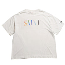 画像をギャラリービューアに読み込む, SAINT Mxxxxxxx セントマイケル SS TEE RAINBOW SAINT Tシャツ SM-YS1-0000-007 半袖Tシャツ カットソー ホワイト ヴィンテージ加工 66ナンバリング XLサイズ 美品 中古 4a004122