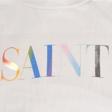 画像をギャラリービューアに読み込む, SAINT Mxxxxxxx セントマイケル SS TEE RAINBOW SAINT Tシャツ SM-YS1-0000-007 半袖Tシャツ カットソー ホワイト ヴィンテージ加工 66ナンバリング XLサイズ 美品 中古 4a004122
