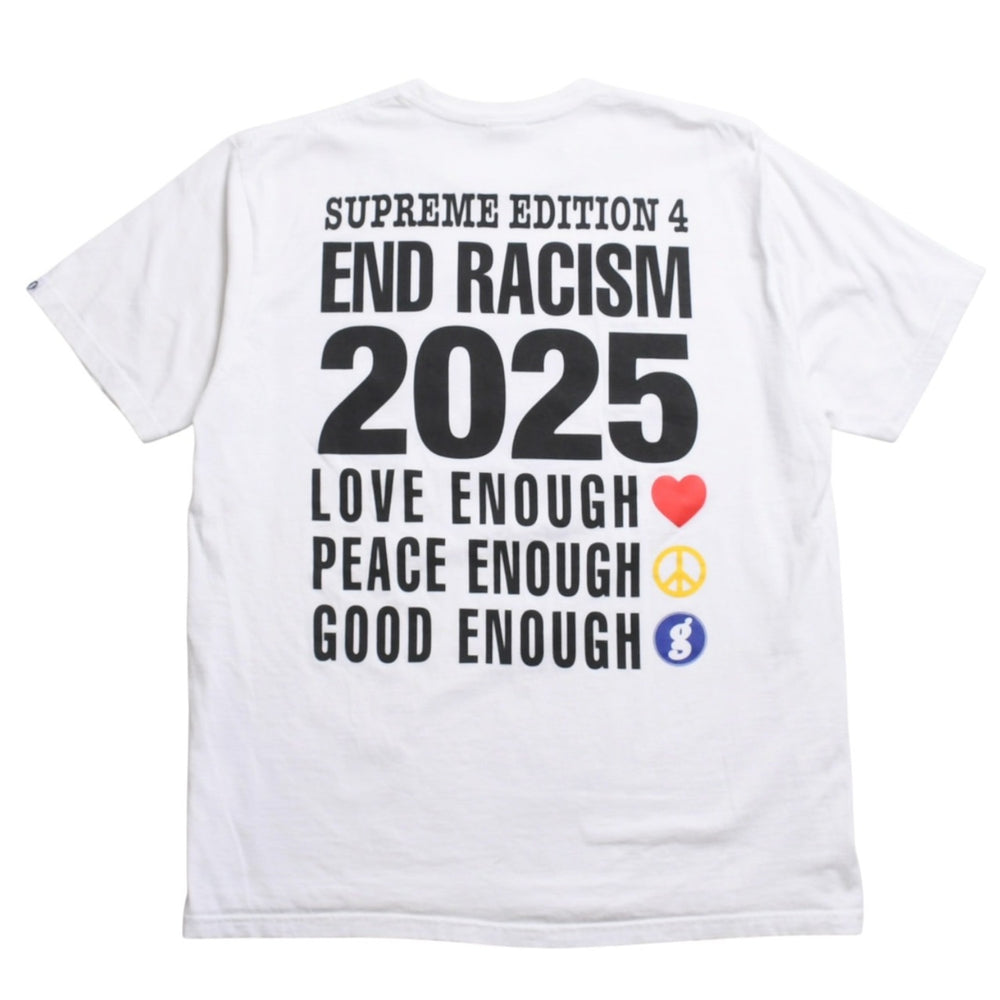 Supreme × GOODENOUGH シュプリーム グッドイナフ 25SS End Racism Tee ホワイト XLサイズ Tシャツ カットソー 美品 中古 4a004118
