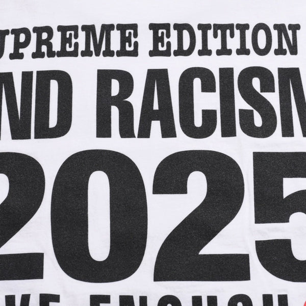 Supreme × GOODENOUGH シュプリーム グッドイナフ 25SS End Racism Tee ホワイト XLサイズ Tシャツ カットソー 美品 中古 4a004118