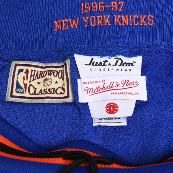 Like new Mitchell&Ness Just Don x Mitchell &amp; Ness Just Don Collaboration New York Knicks Track Pants Blue Orange Black Size L Used 4a002288