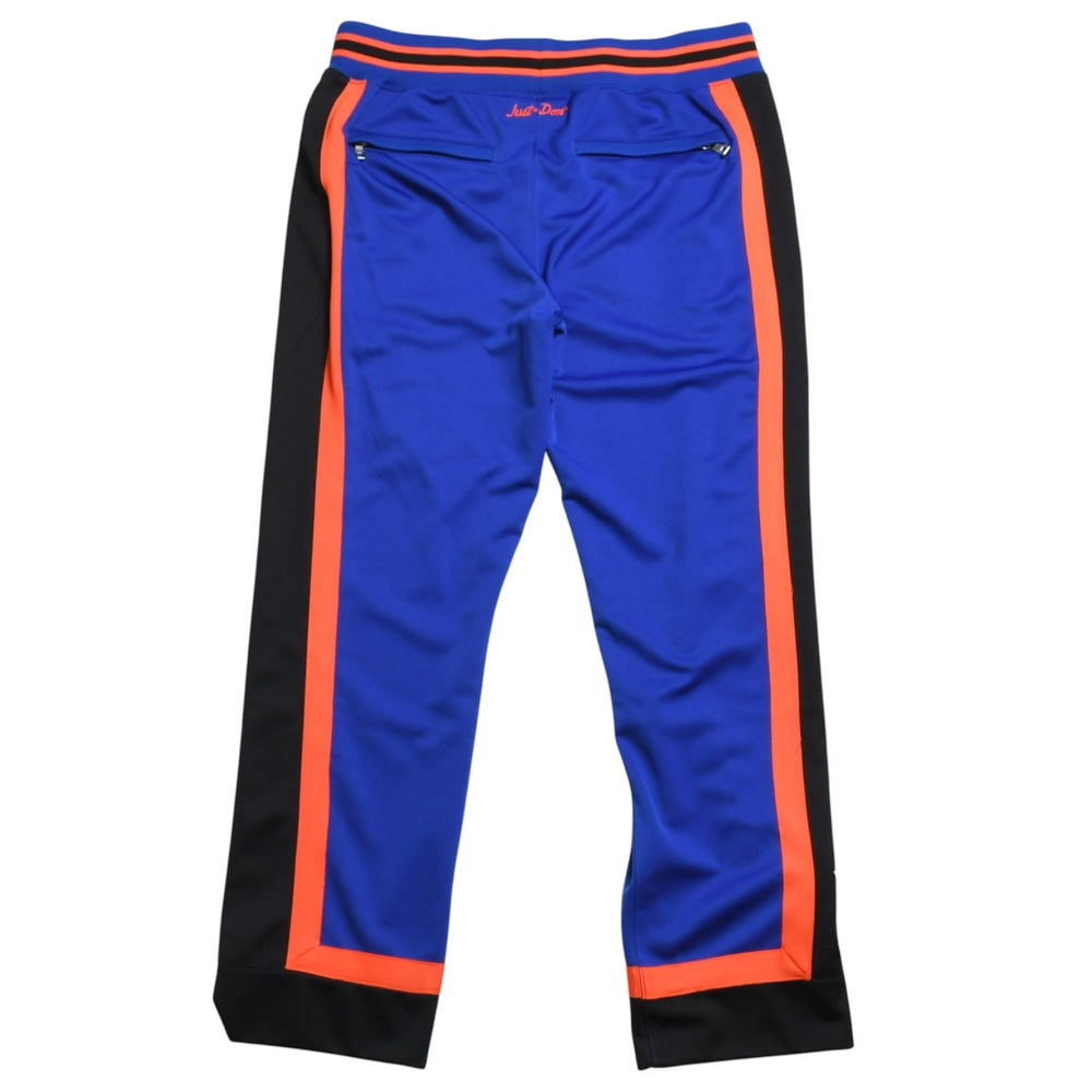 新品同様 Mitchell&Ness Just Don ミッチェルアンドネス ジャストドンコラボ ニューヨークニックス トラックパンツ ブルー オレンジ ブラック Lサイズ 中古 4a002288
