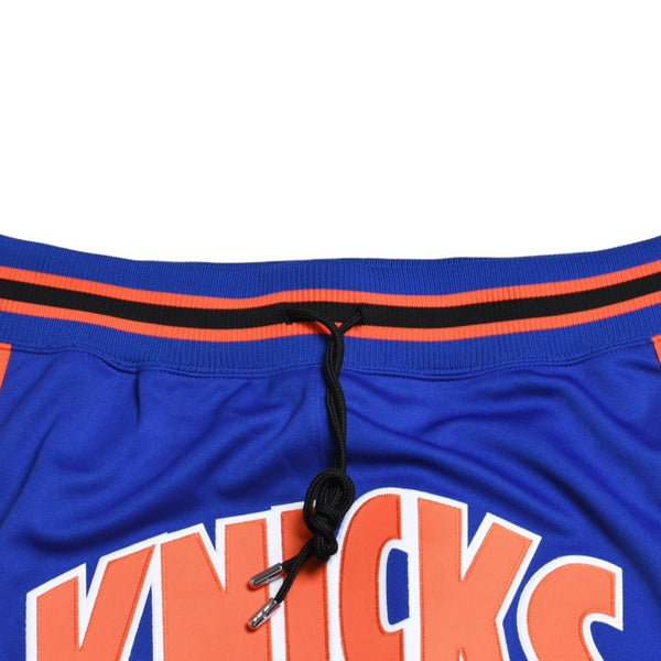 Like new Mitchell&Ness Just Don x Mitchell &amp; Ness Just Don Collaboration New York Knicks Track Pants Blue Orange Black Size L Used 4a002288