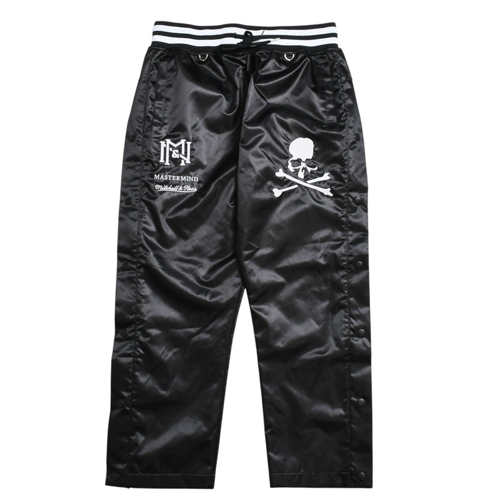 新品同様 Mitchell&Ness x Mastermind world ミッチェルアンドネス × マスターマインドワールド TEAR PANTS サイズ L ブラック スカル 中古 4a002177