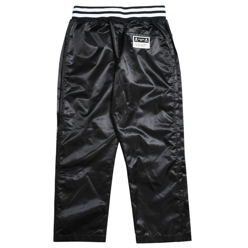 新品同様 Mitchell&Ness x Mastermind world ミッチェルアンドネス × マスターマインドワールド TEAR PANTS サイズ L ブラック スカル 中古 4a002177