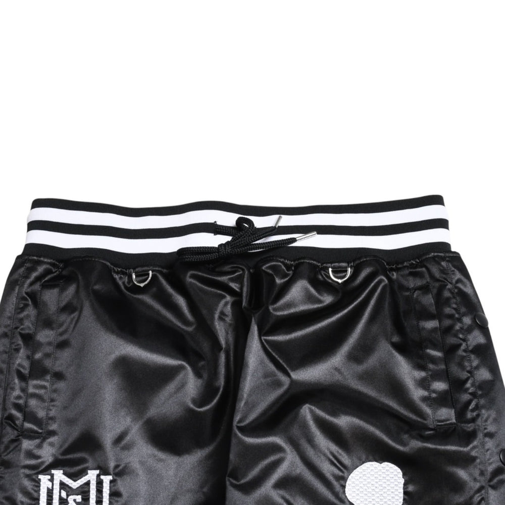 新品同様 Mitchell&Ness x Mastermind world ミッチェルアンドネス × マスターマインドワールド TEAR PANTS サイズ L ブラック スカル 中古 4a002177