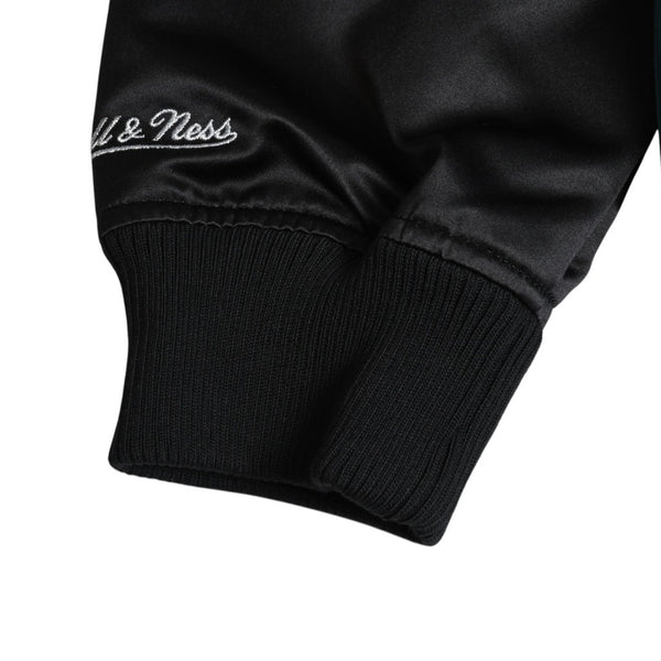 新品同様 Mitchell&Ness ミッチェルアンドネス NFL フィラデルフィアイーグルス サテンスタジアムジャケット ニックフォールズ ミッドナイトグリーン Lサイズ 中古 4a002792