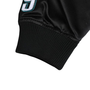 新品同様 Mitchell&Ness ミッチェルアンドネス NFL フィラデルフィアイーグルス サテンスタジアムジャケット ニックフォールズ ミッドナイトグリーン Lサイズ 中古 4a002792