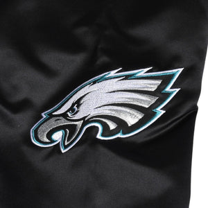 新品同様 Mitchell&Ness ミッチェルアンドネス NFL フィラデルフィアイーグルス サテンスタジアムジャケット ニックフォールズ ミッドナイトグリーン Lサイズ 中古 4a002792