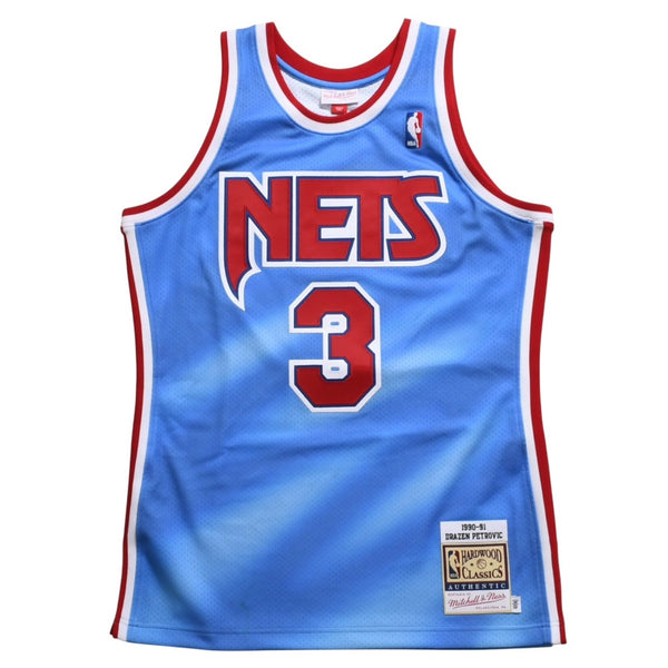 新品同様品 Mitchell&Ness ミッチェルアンドネス ニュージャージーネッツ ドラゼンペトロヴィッチ オーセンティックジャージ Mサイズ 中古 4a002295