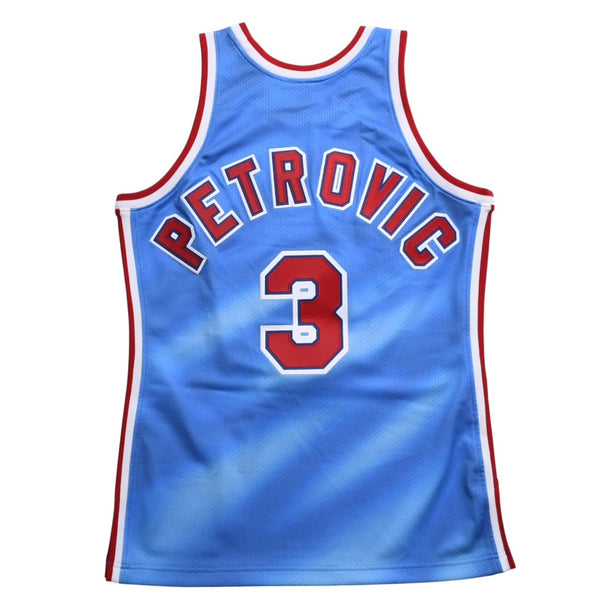 新品同様品 Mitchell&Ness ミッチェルアンドネス ニュージャージーネッツ ドラゼンペトロヴィッチ オーセンティックジャージ Mサイズ 中古 4a002295