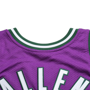 新品同様 Mitchell&Ness ミッチェルアンドネス ロードスウィングマンジャージ ミルウォーキーバックス 2000-01 Mサイズ パープル ホワイト グリーン 中古 4a002218