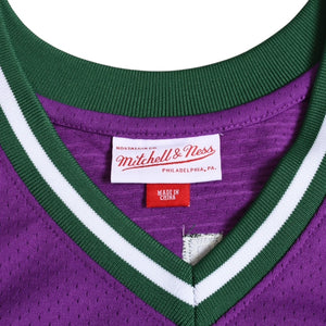 新品同様 Mitchell&Ness ミッチェルアンドネス ロードスウィングマンジャージ ミルウォーキーバックス 2000-01 Mサイズ パープル ホワイト グリーン 中古 4a002218