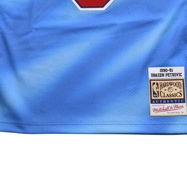 新品同様品 Mitchell&Ness ミッチェルアンドネス ニュージャージーネッツ ドラゼンペトロヴィッチ オーセンティックジャージ Mサイズ 中古 4a002295