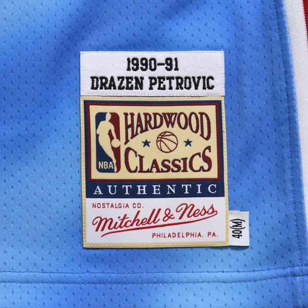 新品同様品 Mitchell&Ness ミッチェルアンドネス ニュージャージーネッツ ドラゼンペトロヴィッチ オーセンティックジャージ Mサイズ 中古 4a002295
