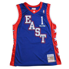画像をギャラリービューアに読み込む, 新品同様品 Mitchell&amp;Ness ミッチェルアンドネス 2004年 NBAオールスターゲーム トレイシーマグレディ イースタンカンファレンス オーセンティックユニフォーム サイズL ブルー レッド 中古 4a002305