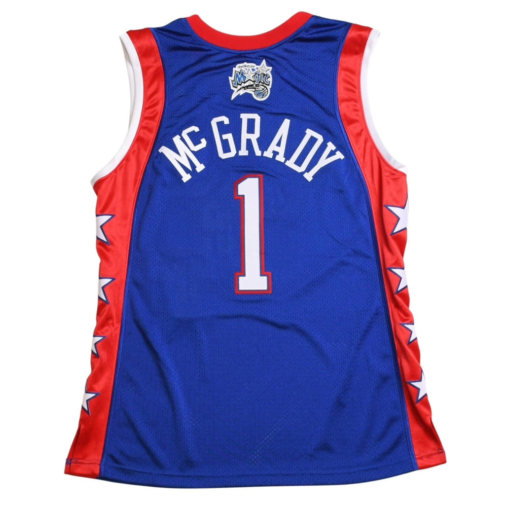 Like new Mitchell&Ness Mitchell &amp; Ness 2004 NBA All-Star Game Tracy McGrady Eastern Conference Authentic Jersey, Size L, Blue/Red, Used, 4a002305