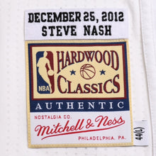 画像をギャラリービューアに読み込む, 新品同様品 Mitchell&amp;Ness ミッチェルアンドネス ロサンゼルスレイカーズ 2012 クリスマスデー スティーブナッシュ スウィングマンユニフォーム Lサイズ ホワイト 中古 4a002275
