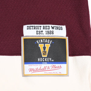 Rakuten Shopify Product Name Import - Excellent Condition Mitchell&Ness Mitchell &amp; Ness JUST DON Detroit Red Wings Jersey Hoodie Maroon Size M Used 4a002313