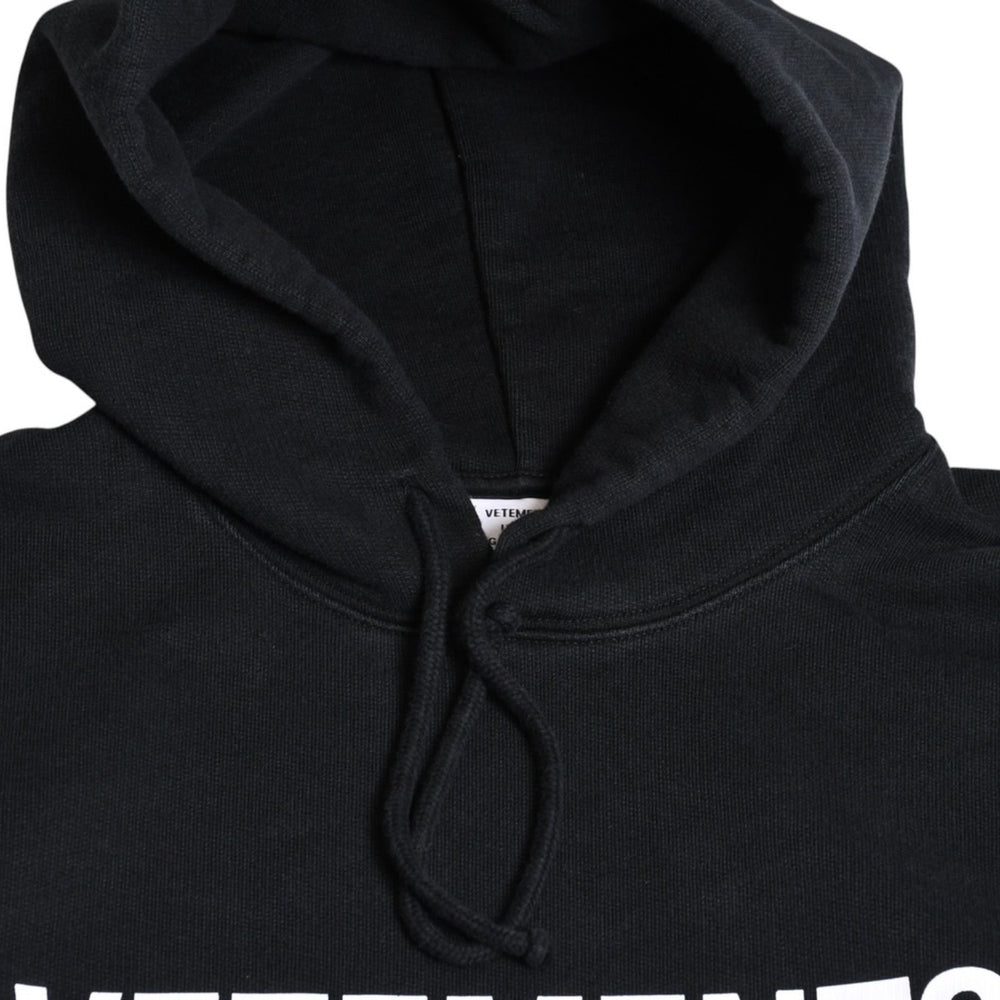 Very Good Condition VETEMENTS LIMITED EDITION Logo Parka Pullover Hoodie Oversize Drop Shoulder Black S Size Used 4a003409