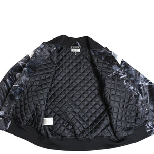 Like new Mitchell&Ness Mitchell &amp; Ness x mastermind world Printed Satin Jacket Skull Bone Camouflage Size L Used 4a002179