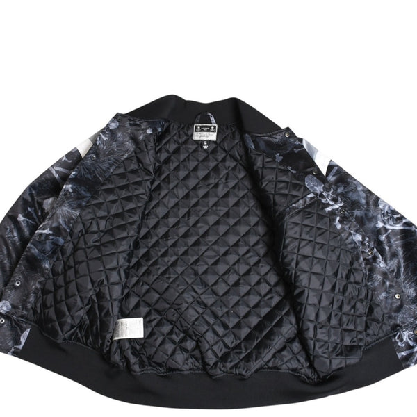 Like new Mitchell&Ness Mitchell &amp; Ness x mastermind world Printed Satin Jacket Skull Bone Camouflage Size L Used 4a002179