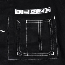 画像をギャラリービューアに読み込む, 極美品 KENZO ケンゾー ビジネス リラックス ワークウエア ジャケット 116533 ワークジャケット ブラック アウター Mサイズ カバーオール型 コントラストステッチ 中古 4a003411