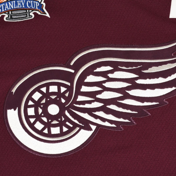 Rakuten Shopify Product Name Import - Excellent Condition Mitchell&Ness Mitchell &amp; Ness JUST DON Detroit Red Wings Jersey Hoodie Maroon Size M Used 4a002313