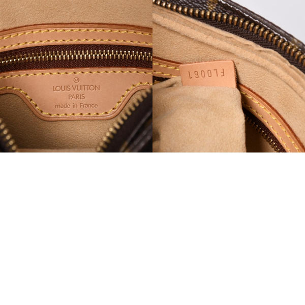 Very Good Condition LOUIS VUITTON Monogram Looping MM One Shoulder Bag M51146 PVC Tanned Leather Brown Gold Hardware Used 4a002325