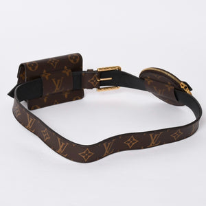 Very Good Condition LOUIS VUITTON Monogram Suntulle Daily Multi-Pocket Belt Gold Hardware M0236Y Used 4a001939