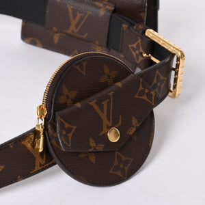 Very Good Condition LOUIS VUITTON Monogram Suntulle Daily Multi-Pocket Belt Gold Hardware M0236Y Used 4a001939