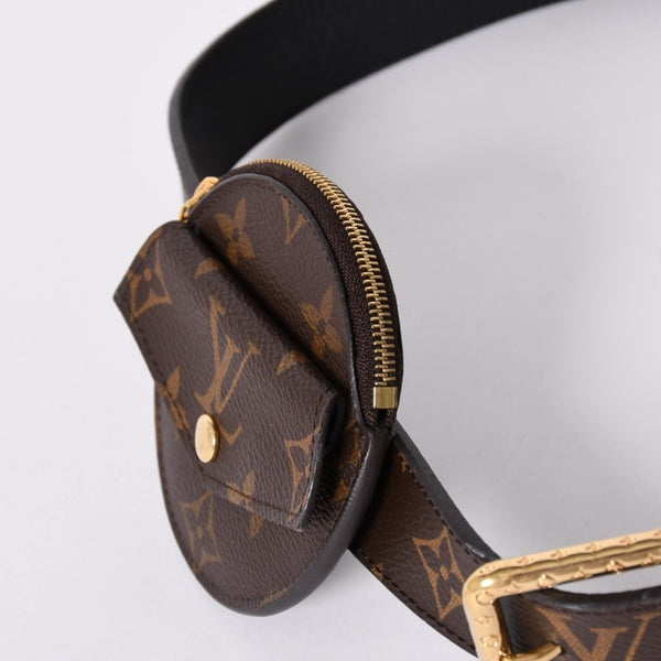 Very Good Condition LOUIS VUITTON Monogram Suntulle Daily Multi-Pocket Belt Gold Hardware M0236Y Used 4a001939