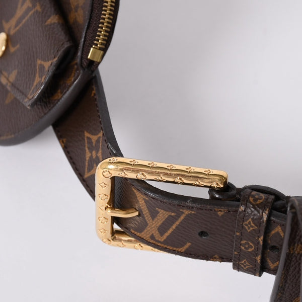 Very Good Condition LOUIS VUITTON Monogram Suntulle Daily Multi-Pocket Belt Gold Hardware M0236Y Used 4a001939