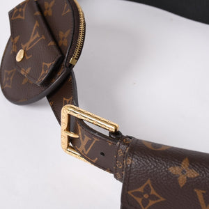 Very Good Condition LOUIS VUITTON Monogram Suntulle Daily Multi-Pocket Belt Gold Hardware M0236Y Used 4a001939