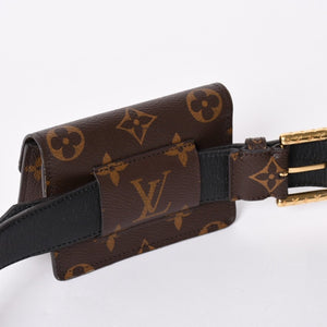 Very Good Condition LOUIS VUITTON Monogram Suntulle Daily Multi-Pocket Belt Gold Hardware M0236Y Used 4a001939