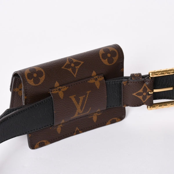 Very Good Condition LOUIS VUITTON Monogram Suntulle Daily Multi-Pocket Belt Gold Hardware M0236Y Used 4a001939
